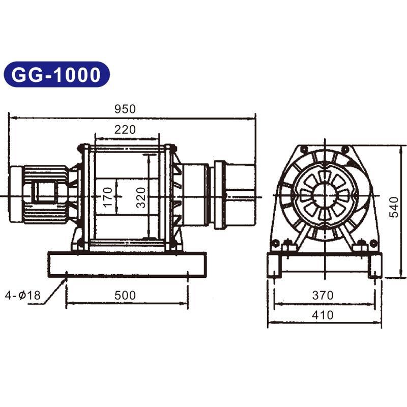 Thông số kỹ thuật của tời cáp điện Kio Winch GG-160