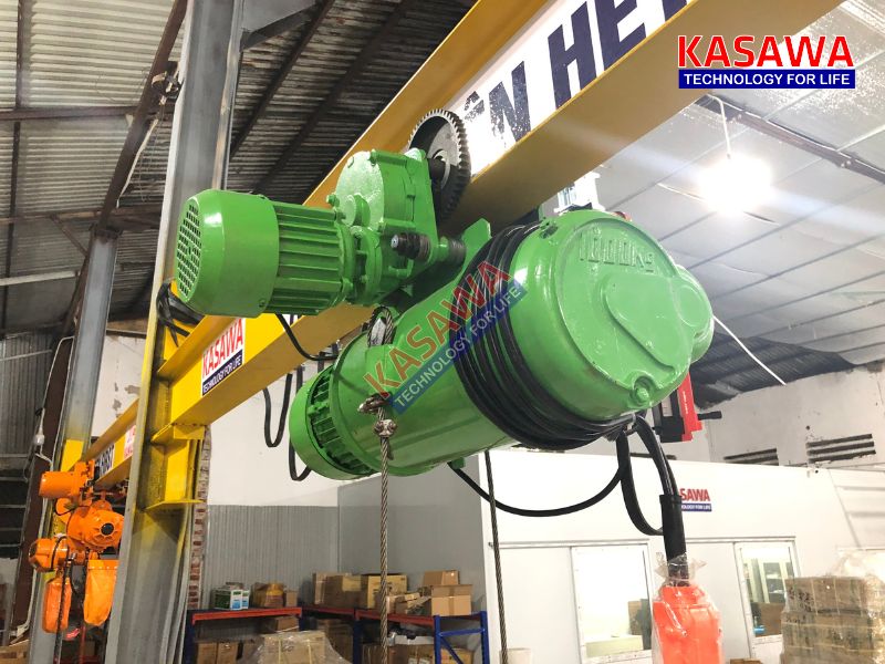 pa lăng cáp điện 1 tấn kawasaki