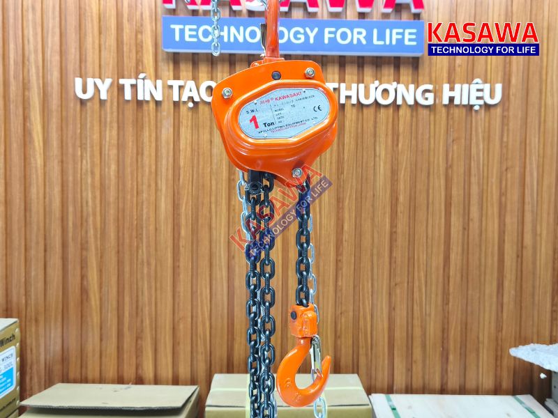 Pa lăng xích kéo tay 10 tấn kawasaki