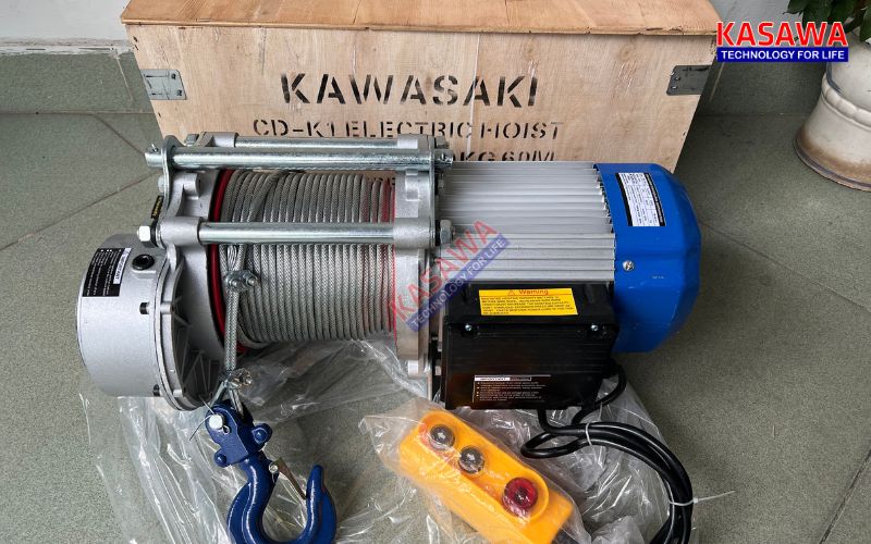 Tời điện giá rẻ Kawasaki được sản xuất tại Trung Quốc theo công nghệ Nhật Bản