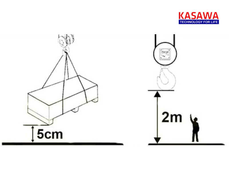 Khoảng cách đặt vật nâng đúng cách