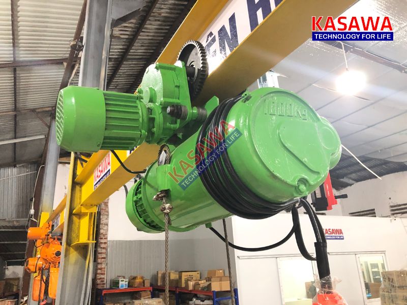 Pa lăng được tích hợp sẵn con chạy điện