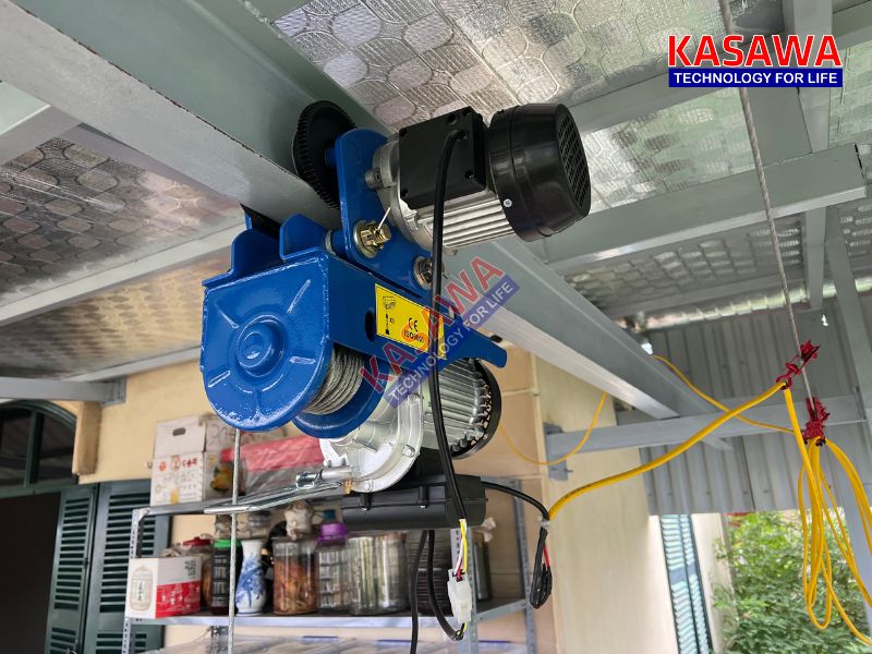 Tời điện mini di chuyển HR được sử dụng trong gia đình