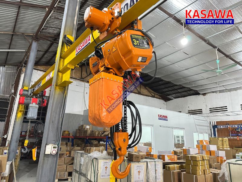 Pa lăng xích điện KKBB sử dụng điện 380V