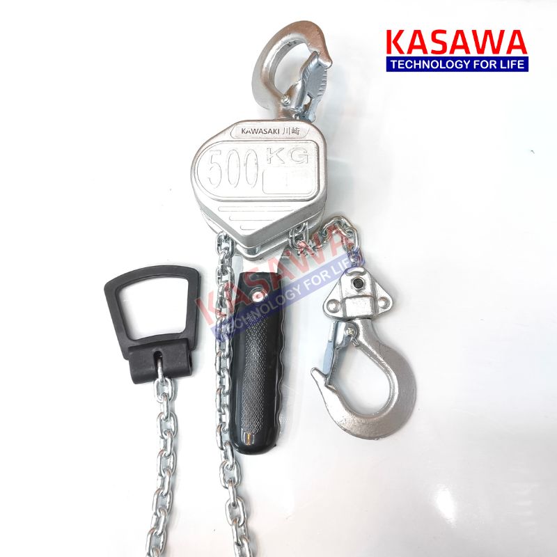 Palang xích lắc tay mini 0.5 tấn Kawasaki