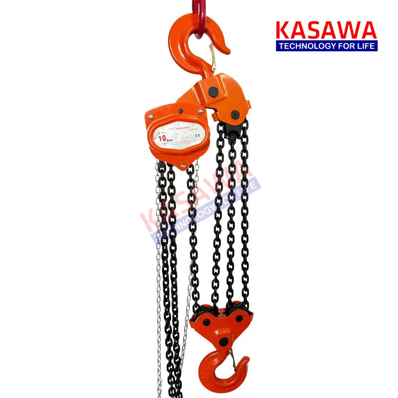 Pa lăng xích kéo tay 10 tấn model TD Kawasaki