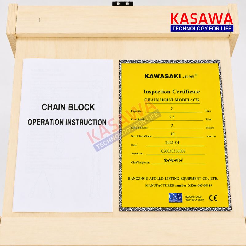 Pa lăng đạt tiêu chuẩn ISO 9001:2000