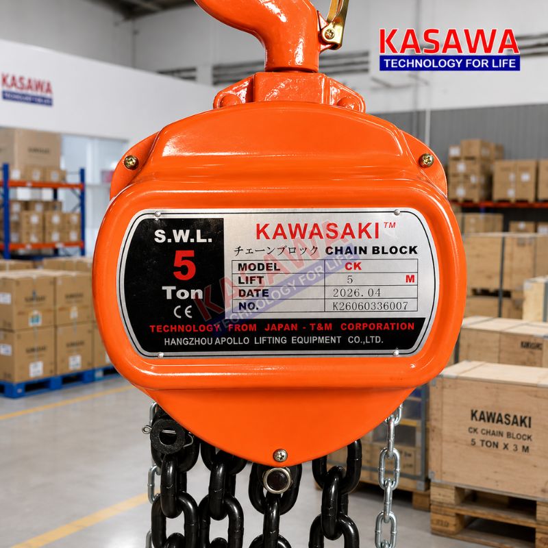Pa lăng xích kéo tay model CK chính hãng Kawasaki