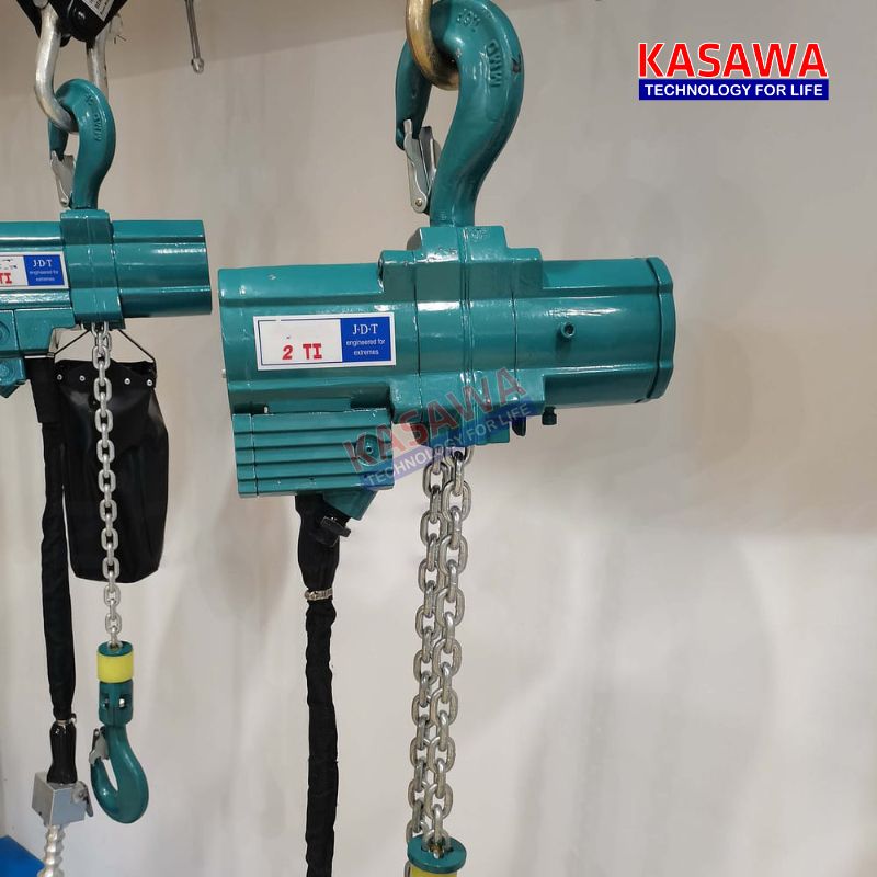 Pa lăng xích khí nén 1 tấn Kawasaki cố định