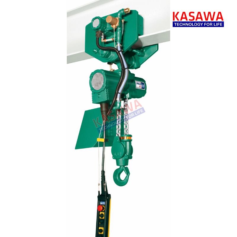 Pa lăng xích khí nén 6 tấn di chuyển Kawasaki