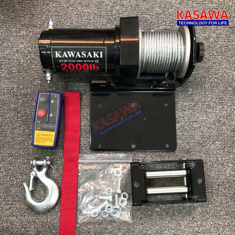 Tời điện 12V 2000LBS Kawasaki