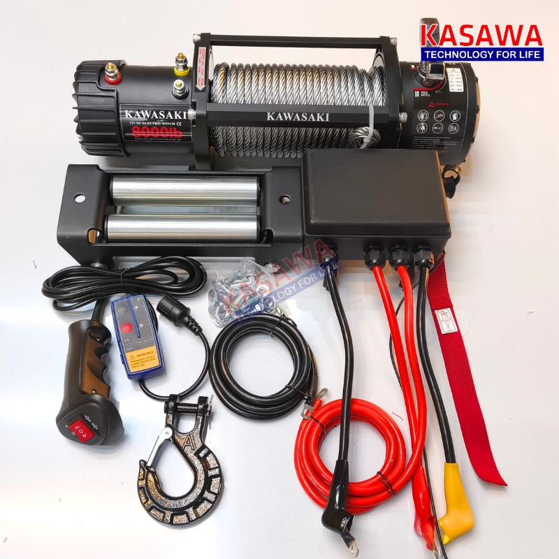 Tời điện 12V 8000LBS Kawasaki