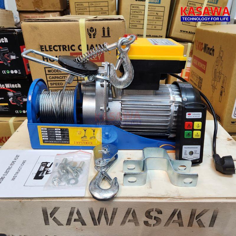 Tời điện mini PA600 Kawasaki tích hợp điều khiển từ xa