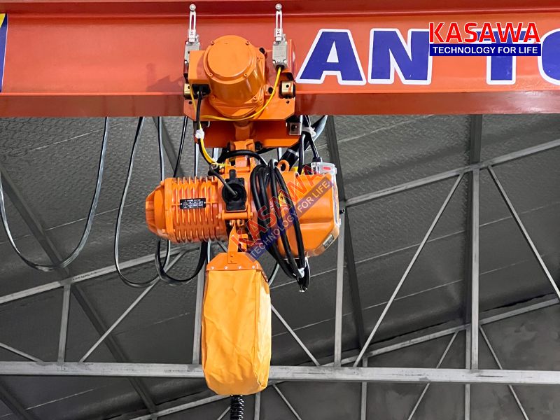 Pa lăng xích điện 2 tấn di chuyển Kawasaki