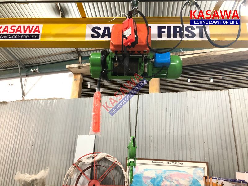 Ảnh thược tế palang cáp điện 2 tấn Kawasaki tại kho Kasawa