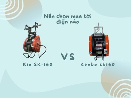 So sánh tời điện nhanh mini Kio SK160 và Kenbo SK160