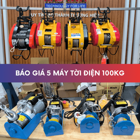 Báo giá 5 máy tời điện 100kg nên sử dụng 2025